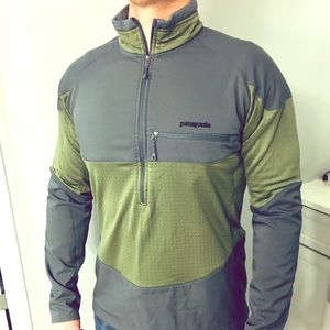 Men’s Patagonia Performance Pullover Green/Grey, M